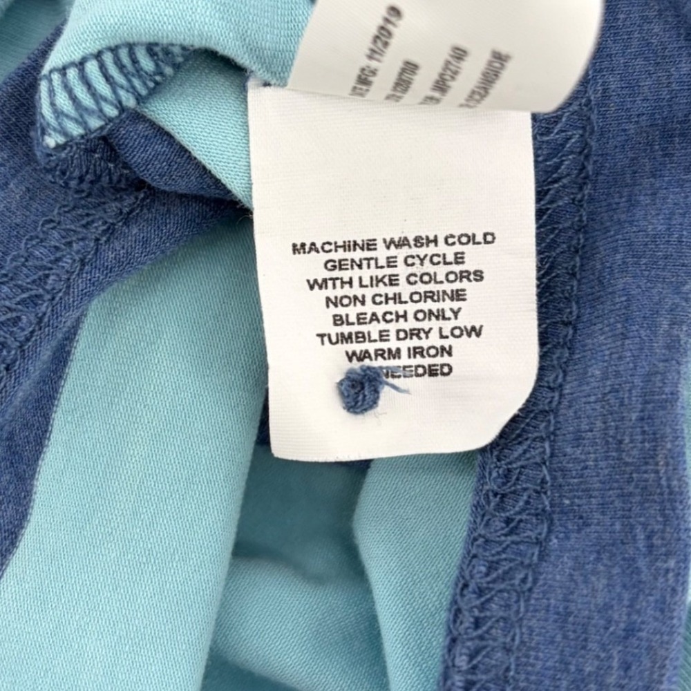 Johnnie-O Hangin' Out Mens Medium Blue Striped Short Sleeve Polo Shirt M - Picture 7 of 10